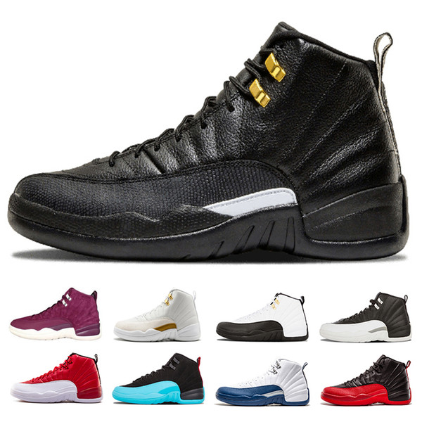 2019 Men 12s basketball shoe Winterized WNTR Gym Red Michigan Bordeaux 12 white black The Master Flu Game Sneaker