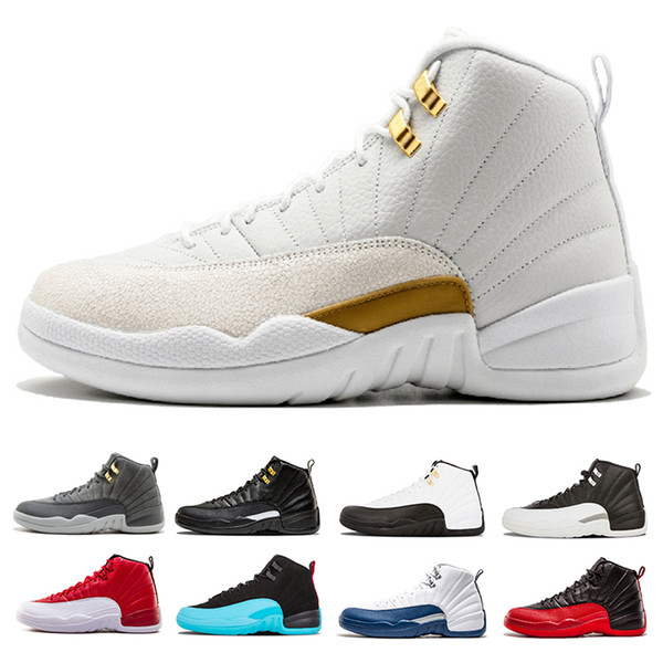 12s Mens basketball shoe Gym Red Winterized WNTR Michigan Bordeaux 12 white black The Master Flu Game taxi sports sneaker trainning