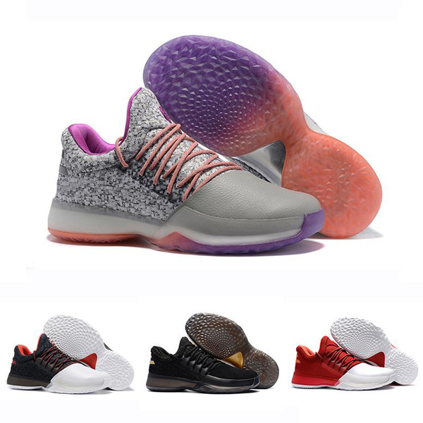 2019 New James Harden Vol.1 Black History Month White Orange Gold Mens Basketball Shoes Harden 1 Low trainer sports Sneakers 40-46