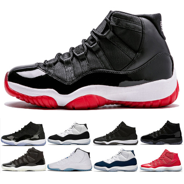 Basketball Shoes 11 XI Concord High 45 11s Cap and Gown PRM Heiress Gym Red Chicago Platinum Tint Space Jams Men sports Sneakers