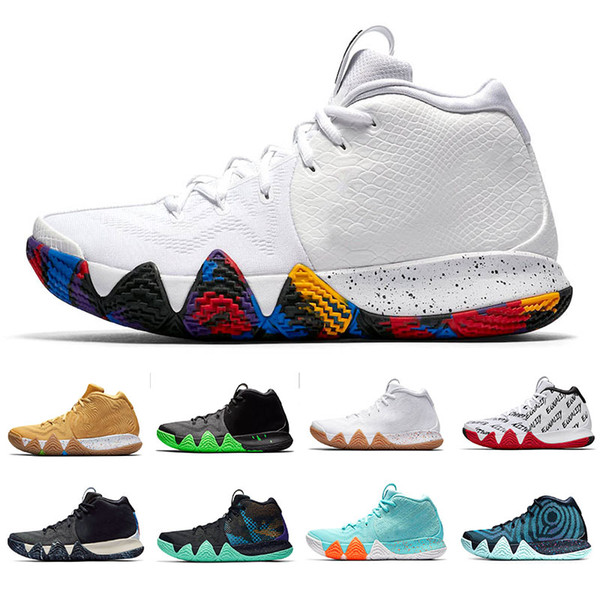 Kyrie IV Green Lucky Charms Mens 2019 All New Easter Halloween Basketball Shoes For sale 4 Sports shoes