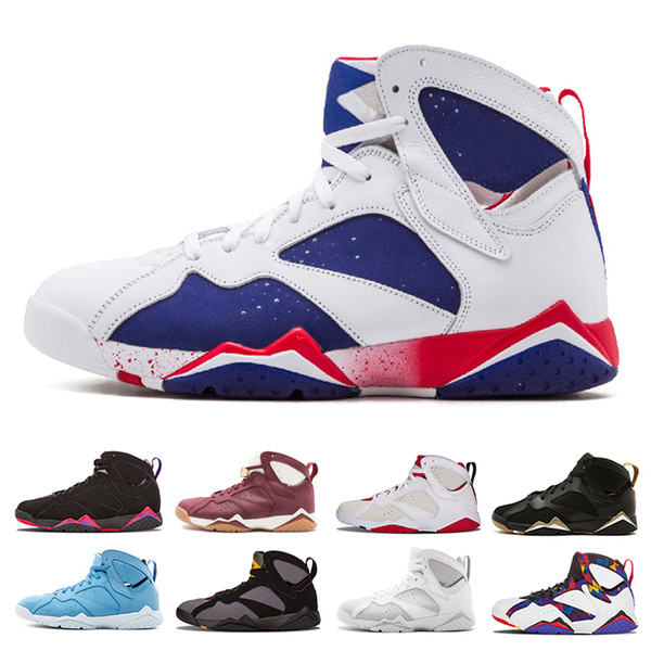 7s Classic 7 men basketball shoes Outdoor pure money hare Bunny raptor french blue Bordeaux Hot Lava Verde black red white blue sneakers