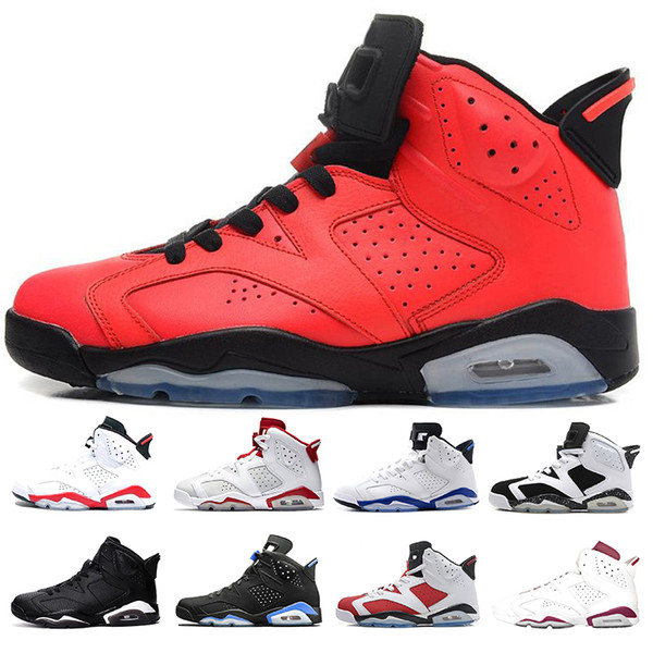 Top 6 6s Men and women Basketball shoes man unc Black Cat Infrared sports blue Maroon Olympic Alternate Hare Oreo Breathable sports sneakers