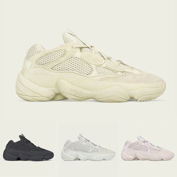 New Salt Kanye West Hot Men Running Shoes 2019 Designer Male Shoes Super Moon Yellow Blush Desert Rat Sport Sneakers