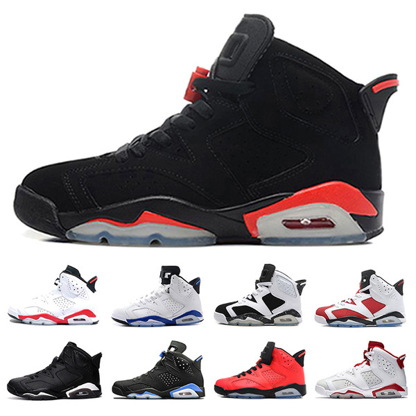 2019 Basketball Shoes 6s Infrared Olympic White Infared Men Shoes Sport Blue UNC Oreo high Carmine Black Cat Gym Trainer Sneakers