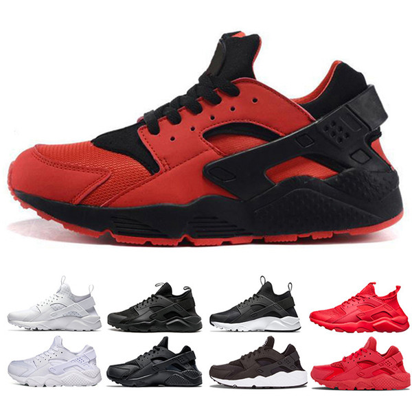 2019 Men Huarache 1.0 4.0 Running Shoes Breathable Stripe Red Black White Rose Gold Women Designer Shoes High Quality Sneakers Hot