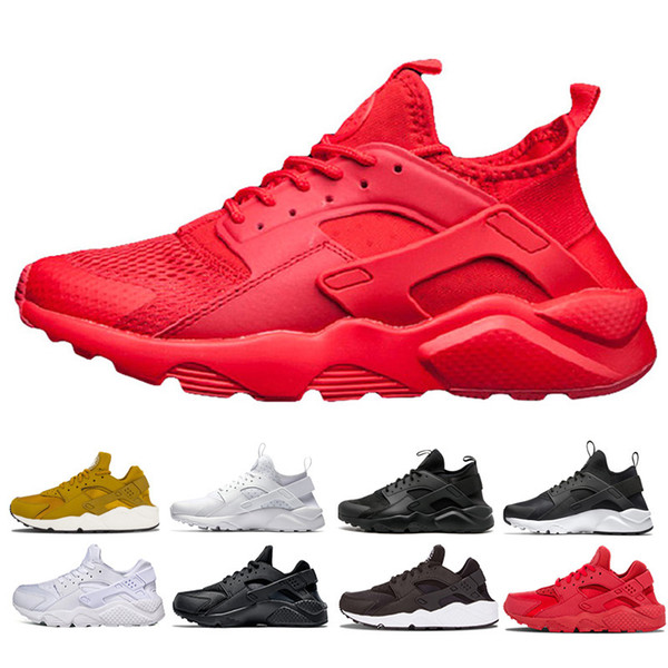 2019 Huarache 1.0 4.0 Men Stripe Red Balck White Rose Gold Running Shoes Outdoor Women Designer Shoes High Quality Sneakers Hot