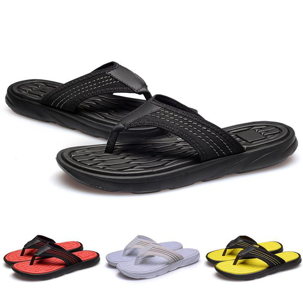 Cheap Flip Flops outdoor Designer slipper Gear bottoms Beach male striped sandals causal Anti-slip summer men Scuffs huaraches slipp 40-44