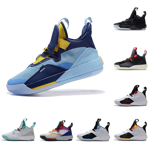 2019 New Mens Basketball Shoes XXXIII PF 33 Future of Flight Hot Utility Blackout Tech Pack 33s Black Dark Smoke Grey Sail sneakers
