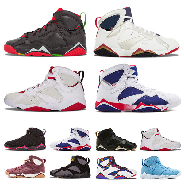 High Quality 7 7s Men Raptor Bordeaux Hare Tinker Alternate Male Basketball Shoes French Blue Sweater UNC GMP Olympic Sneaker