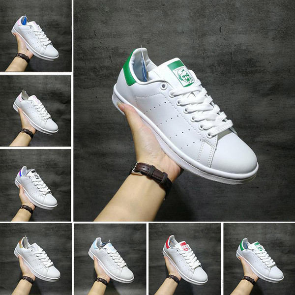 New 2019 Cheap stan smith classic men women Casual shoes smiths Triple black white red gold mens outdoor leather sports trainer sneakers
