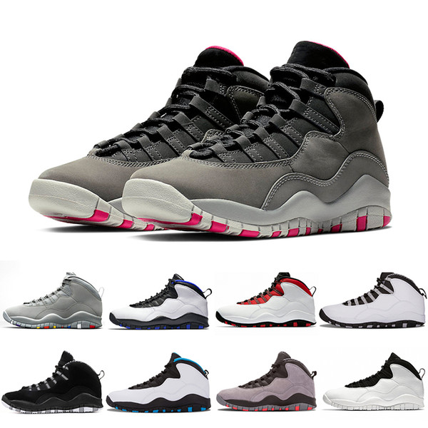 10 Men Athletic Shoes Westbrook Im Back Cement Bobcats Grey Infrared Chicago Cool Grey Jumpman 10S Designer Sports Sneakers 8-12