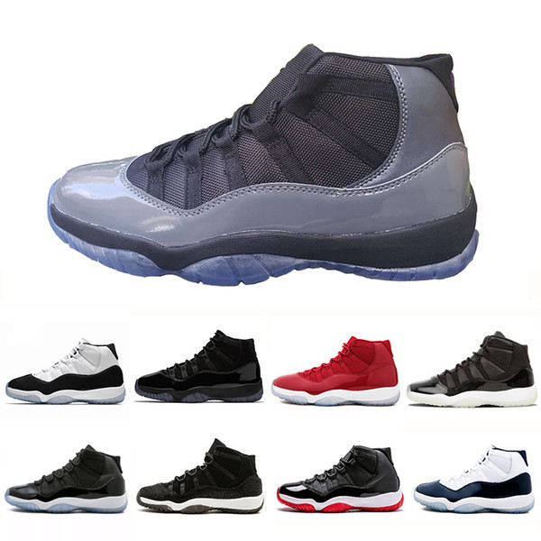 11s Athletic Shoes Concord 45 Mens Designer trainers sneakers Platinum Tint Prom Night gym red 11 Bred womens size 5.5-13