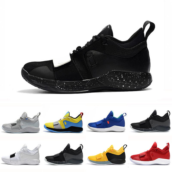 top quality PG 2.5 University Red Opti Yellow Men Basketball Shoes Racer blue White Black Wolf Grey Mens Paul George sports sneakers