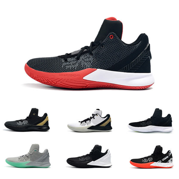Men kyrie flytrap 2 basketball shoes low 5s Black white Gold Team Red Yellow youth kids kyries irving sneakers tennis size 7 12