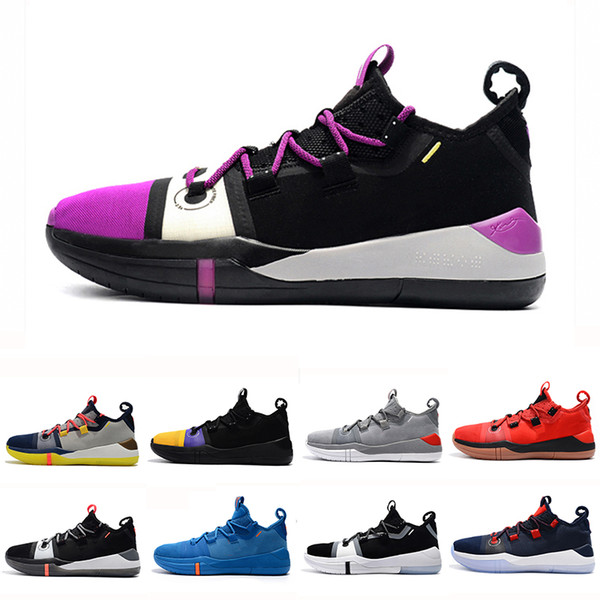 2019 New Kobe AD React Exodus Derozan Red Silver Purple Pink Basketball Shoes High Quality KB Mens Trainers Sports Sneaker US Size 7-12