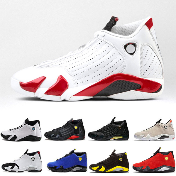 Classic 14 XIV Athletic Shoes Men Fusion Purple last shot Black Fusion Varsity Red 14s XIV Playoffs Sneakers Eur Size 41-46