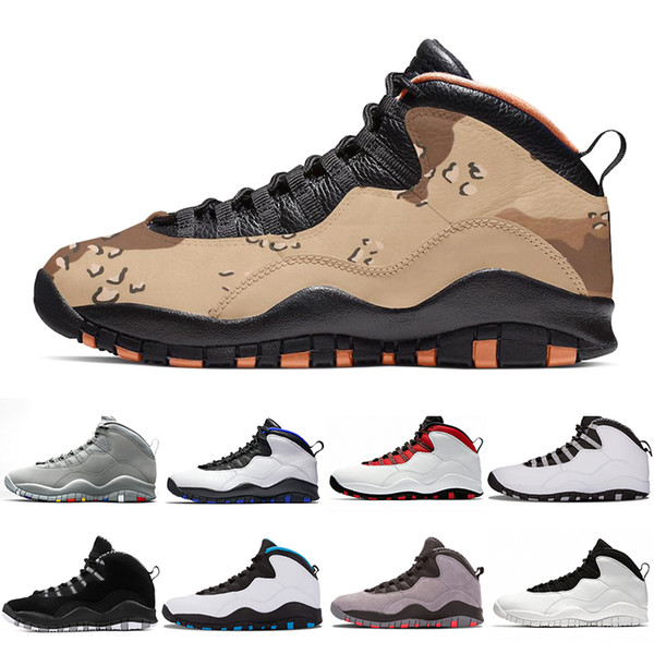 2019 Desert Camo 10s Athletic Shoes Woodland Orland Cement 10s Westbrook I'm back Dark Smoke Grey Steel Grey Men sports Sneakers 41-46