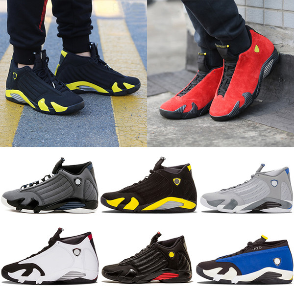 High Quality 14 14s Men Black Toe Fusion Varsity Red Suede Thunder Mens Basketball Shoes Last Shot DMP Candy Cane Anti-slip Sneakers