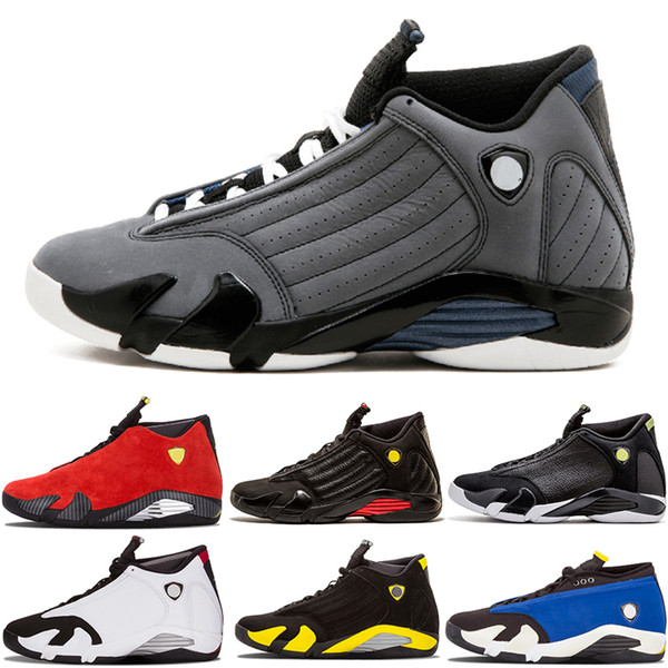 Classic 14 XIV Basketball Shoes Men Fusion Purple last shot Black Fusion Varsity Red 14s XIV Playoffs Sneakers Eur Size 41-46