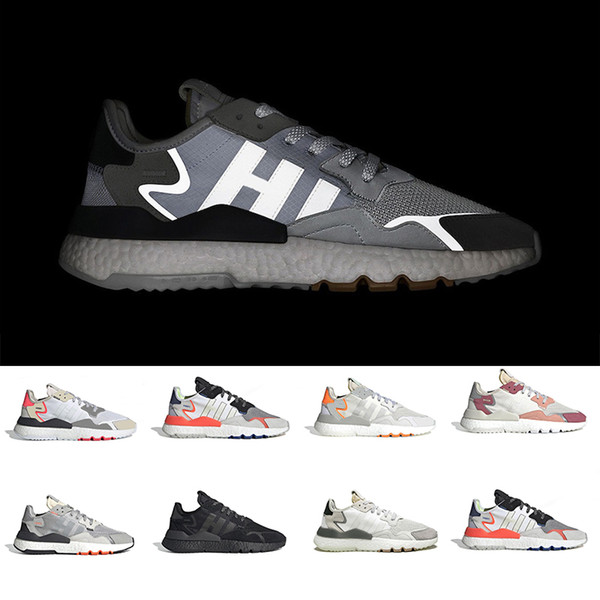 Top nite jogger 3m reflective running shoes for men women high quality triple black white breathable mens trainer fashion sports sneakers