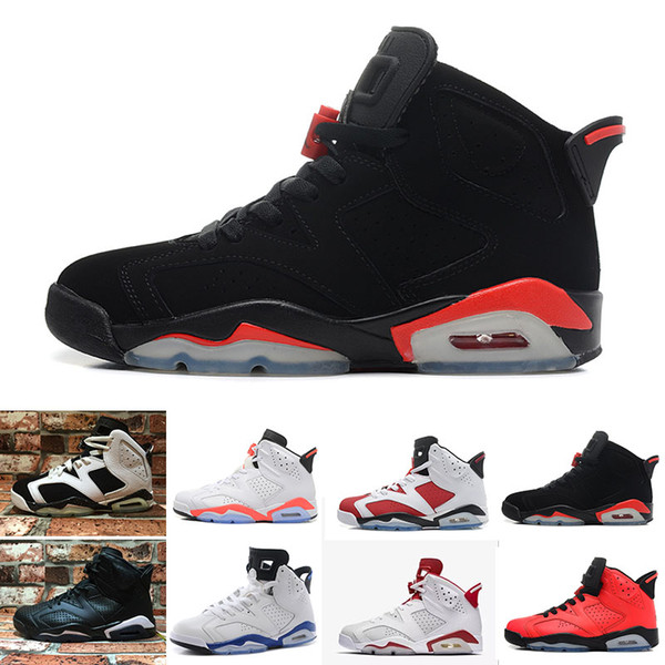 2019 Top 6 6s Mens Basketball Shoes Carmine Green Suede Gatorade UNC Infrared Sport Blue 2019 Designer 6s Athletics Sneakers US 8-13