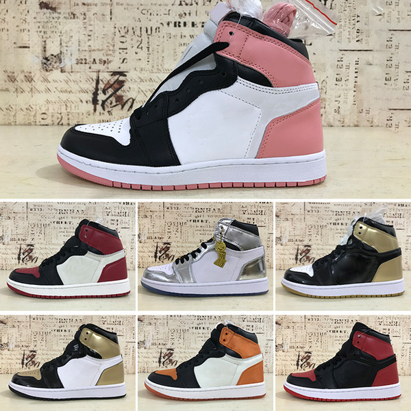 2019T New 1 OG Spider-Man Origin Story Mens Basketball Shoes Best Quality 2019 Chicago Crystal Men Sneakers Sport Shoes US 7-13