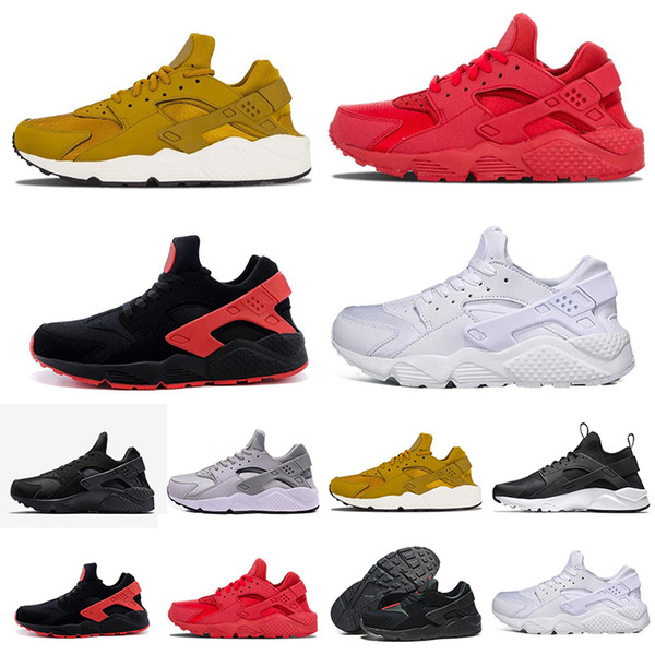 2018 New Air Huarache 1 Ultra Running Shoes Huaraches Rainbow Hurache Breathe Shoes Men Women Huraches Zapatos Trainers Sneakers Size 36-46