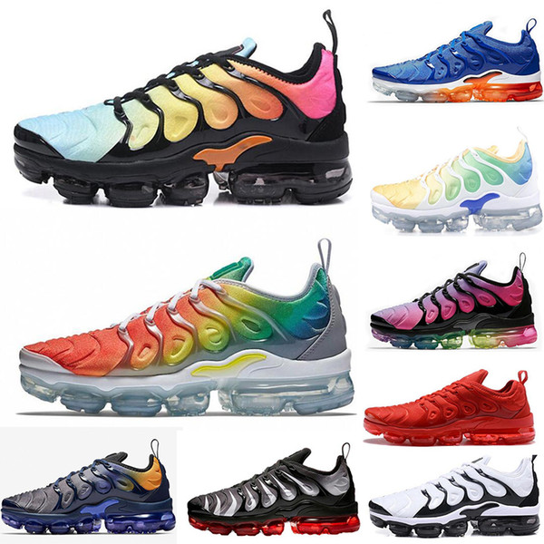 2019 New Fashion TN Plus Running Shoes Rainbow BETRUE Smokey Mauve Game Royal Grape Fades Blue mens shoes women designer sports shoes 36-45