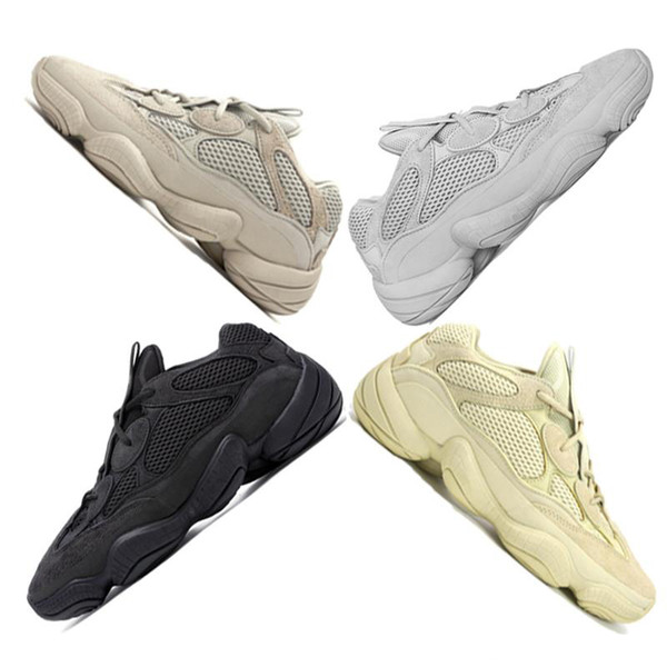 Salt Desert Rat 500 Running Shoes Yellow Black Blush 2019 Designer Shoe Mens Womens Sneakers Trainers Cow Leather 3M Reflective 36-45