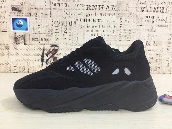 2019T 2019 Free Shipping 700 V2 Static Inertia Kaws Mauve Triple Black Shoes Mens Womens 700 V2 Wave Runner Shoes For Sale