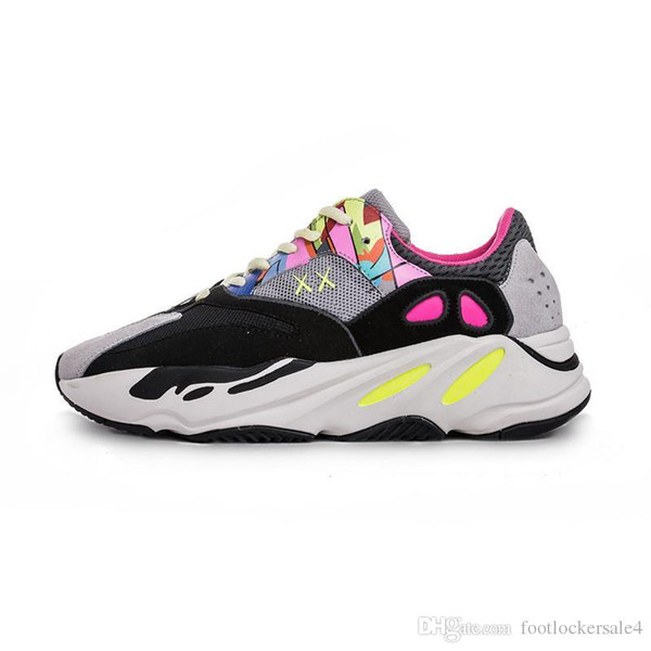2019T Free Shipping 700 V2 Static Inertia Kaws Mauve Triple Black Shoes Mens Womens 700 V2 Wave Runner Shoes For Sale