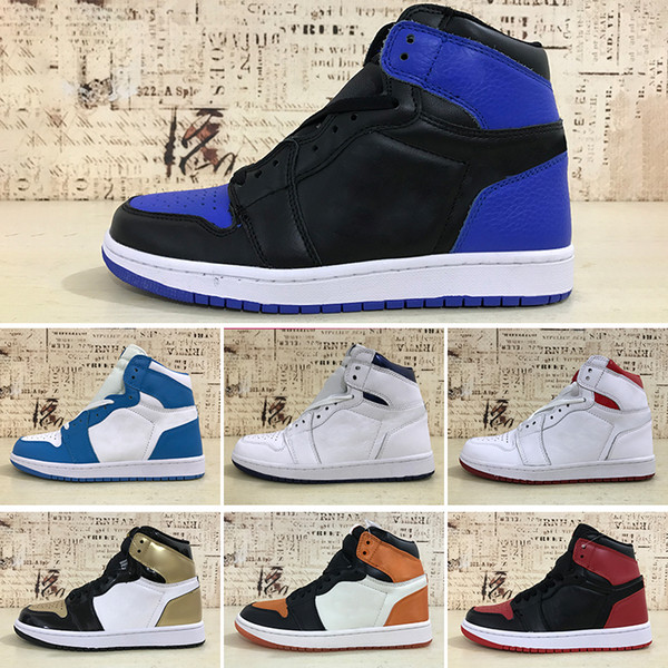 2019T Jumpman 1 Basketball Shoes Athletics Sneakers Running Shoe For Women Sports Torch Hare Game Royal Pine Green Court With Box 36-47 Size