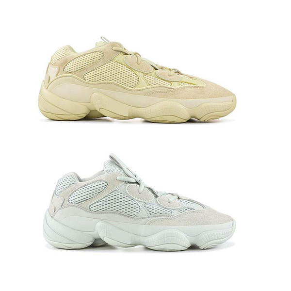 2019 Salt 500 Kanye West Running Shoes With Original 2019 Designer Men Shoes Super Moon Yellow Blush Desert Rat 500 Sport Sneakers