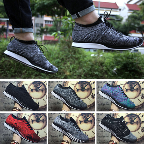 Free Shipping Mesh Multicolor Volt Oreo fly Racer Casual Shoes Airs Lunar Running Shoes Men Women Trainer Sneaker Eur 36-45