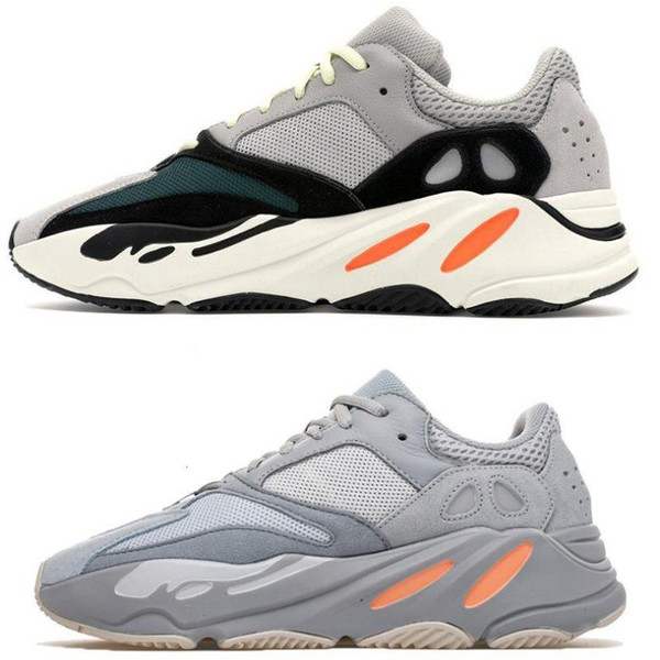 Original INERTIA V2 Kanye West Wave Runner Static 3M Reflective Mauve Solid Grey Sports Running Shoes Men Women Sports Sneaker Shoes 36-45