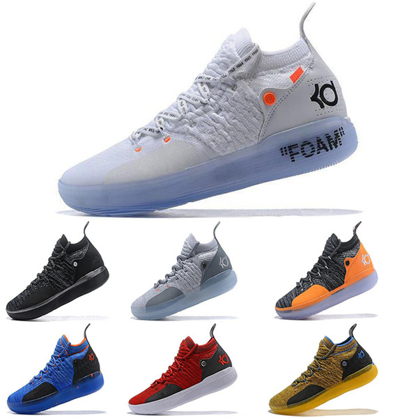 2019 New KD 11 EP Mens Basketball Shoes White Orange Foam Paranoid Oreo ICE Durant XI Trainers Athletic Sports Sneakers 40-46
