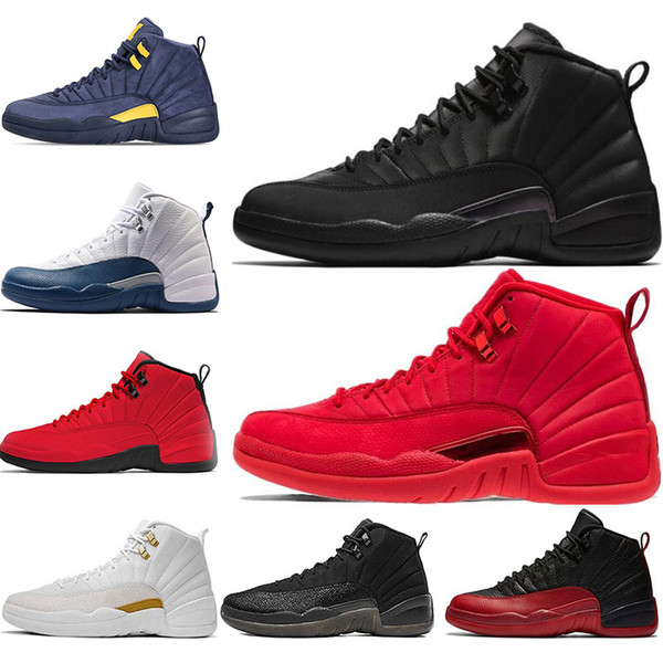 Winterized WNTR Gym Red Bulls Mens 12 12s basketball shoes Michigan Bordeaux The Master Flu Game taxi XII sports trainers sneakers size 7-13