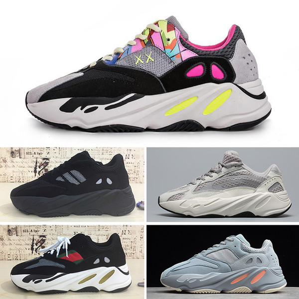 2019T Kanye West 700 Wave Runner Sports Shoes For Mens Womens 700 Static Sports Sneakers Brown Beige Luxury Designer Shoes Size 36-46