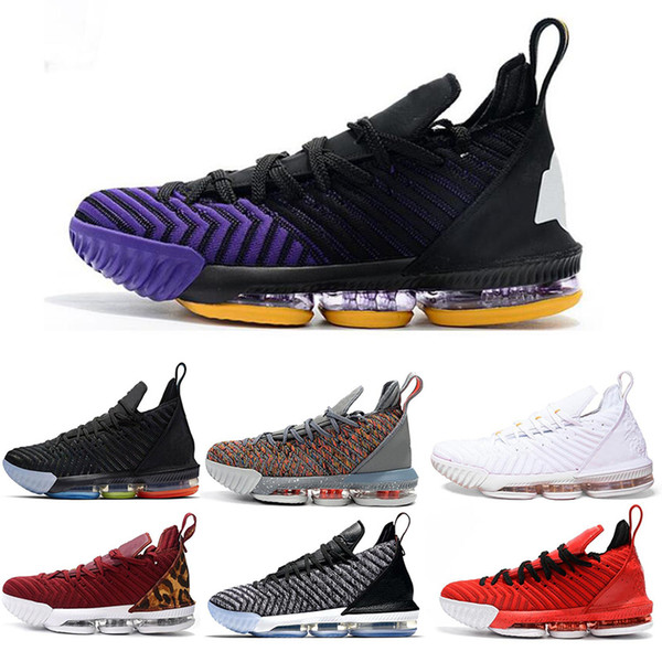 2019 New 16s Men Basketball Shoes 16 King Court Purple Oreo Fresh Bred Triple Black White Trainers Sports Designer Men Sneakers Size 13