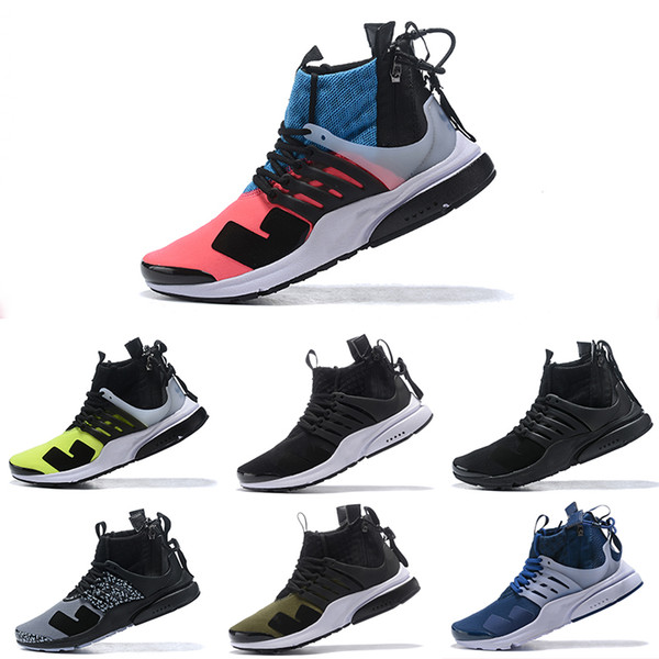 2019T Acronym Presto Mid Running Shoes cool grey dynamic yellow racer pink Hot Lava Mens Women Trainers Outdoor Sports Sneaker AH7832-600