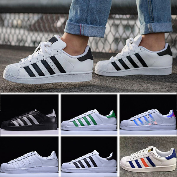 Superstar Original White Hologram Iridescent Junior Gold Superstars Sneakers Originals Super Star Women Men Sport Running Shoes 36-45