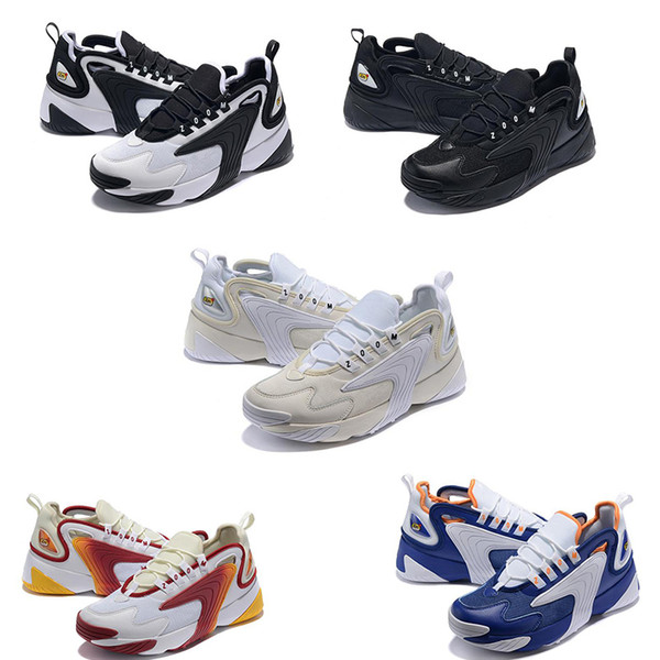 2019 New Zoom 2K Sail White-Black Navy Orange Mens Outdoor Sports Shoes 90s basketball style M2k Tekno model Fashion Men Designer Sneakers