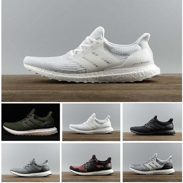 2019 High Quality 3.0 4.0 Uncaged Running Shoes Men Women Ultra 3.0 III Primeknit Runs White Black Athletic Shoes Size 36-47