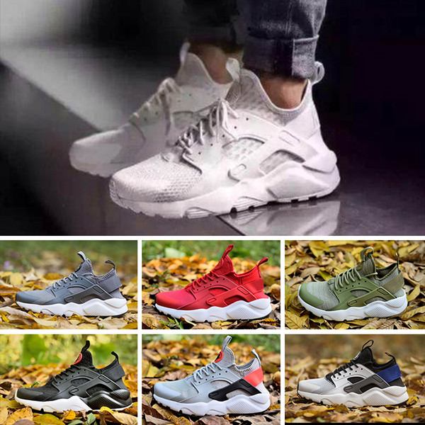 New Huarache 4 Ultra Running Shoes Huraches For Mens Women Black White Red Colorful Huaraches Designer shoes Sneakers Athletic Trainers shoe