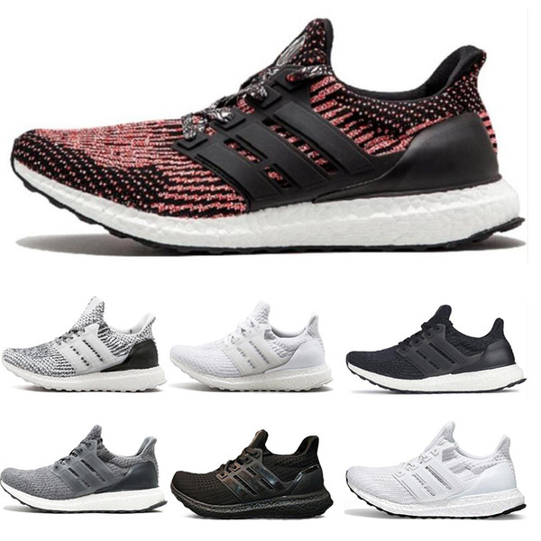 2019 Ultra Boost Running Shoes 3.0 4.0 Men Women Stripe Balck White Oreo Designer Sneakers Ultraboost Sport Shoes Trainers Size 36-45