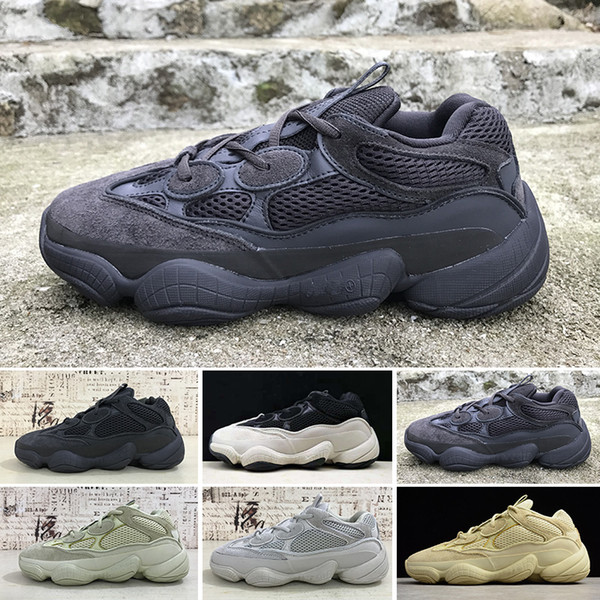 2018 Kanye West Blush Desert Rat yung 1 500 700 Super Solid Grey OG Moon Yellow Utility 3M Black Men Women Wave Runner Running Shoes Sneaker