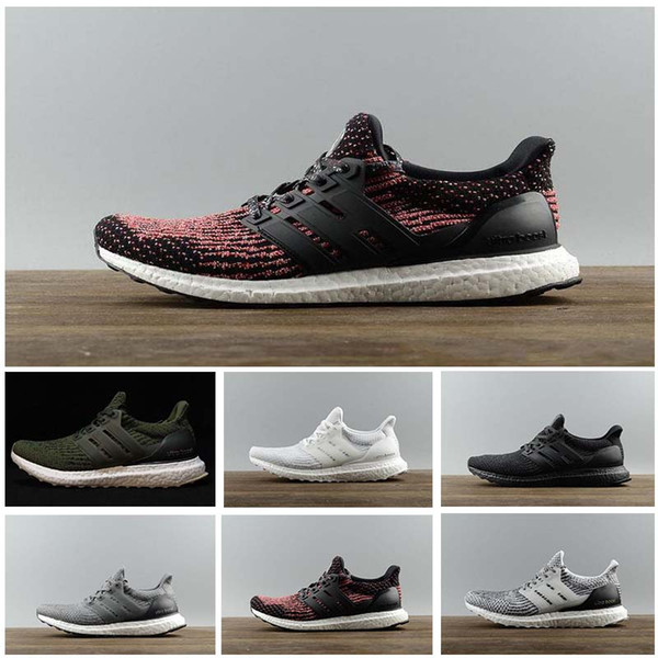 2019 HOT 3.0 Triple Black white Men's Women's Running Sport Shoes Ultra 3.0 shoes breathable sneaker Size eur 36-45