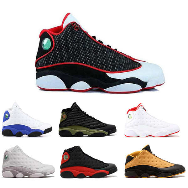 2019 New 13s Mens Basketball Shoes Bred Chicago wheat XII Melo Class of 2002 Black Cat Altitude Brown CP3 home DMP 40-46