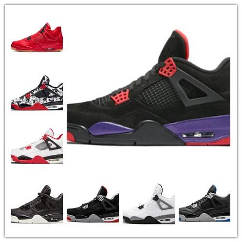 Tattoo 4 Singles Day 4s Basketball Shoes men Pure Money Royalty White Cement Raptors Black cat Bred Fire Red mens trainers Sports Sneakers